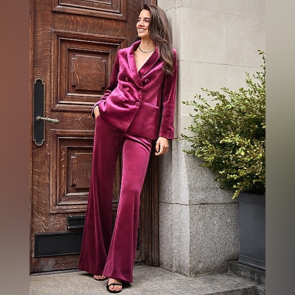 Express velvet flare trouser